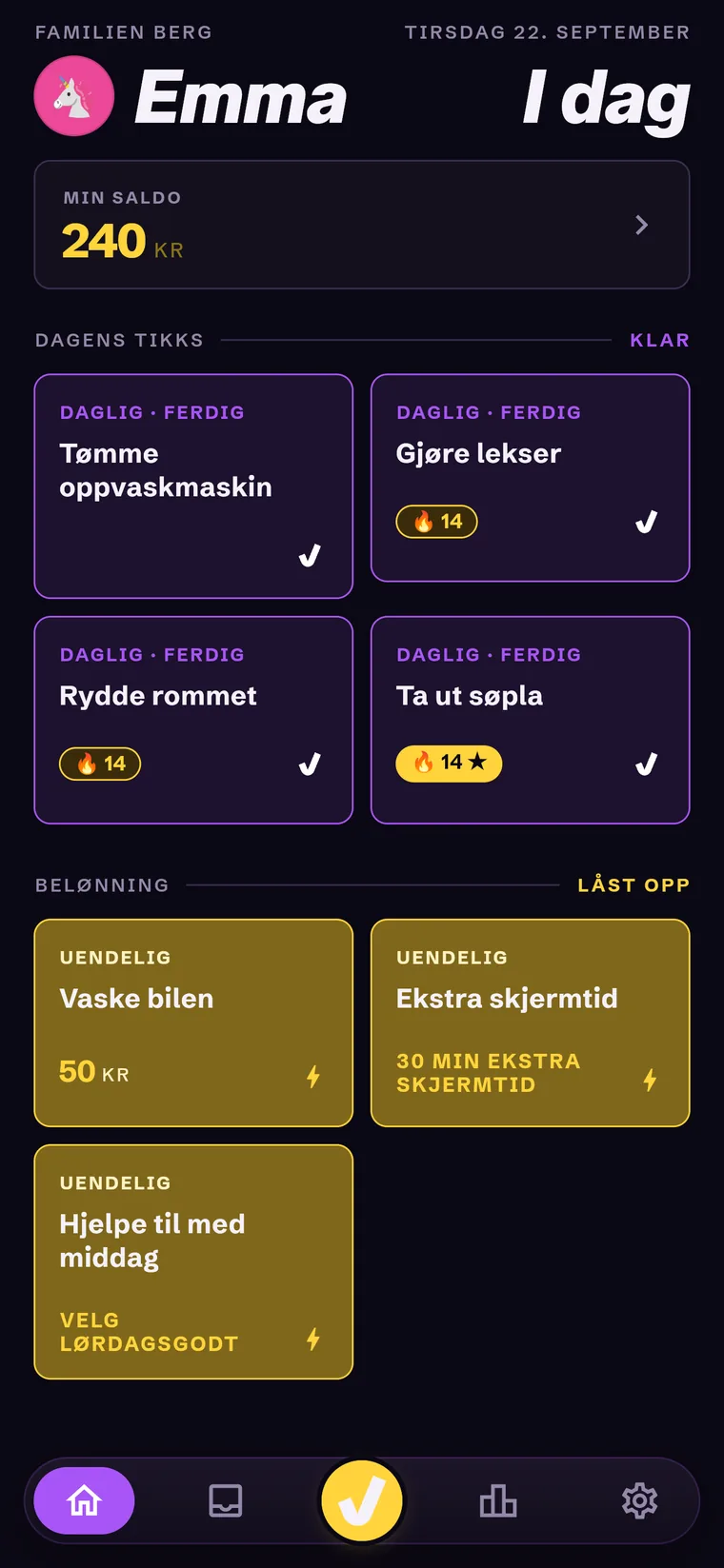 Alle plikter gjort: belønnings-tikkene i Tikk er låst opp